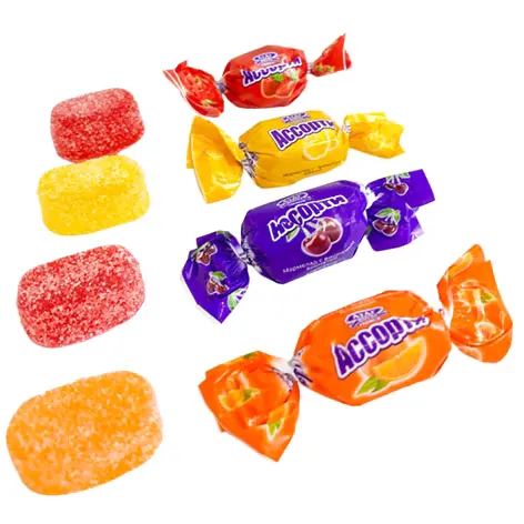 Конфеты Мармелад Ассорти (цветной), АтАг, пакет, 1 кг х 4 шт.-0