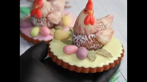 Пряничная 3Д Пасхальная курочка с сюрпризом внутри.